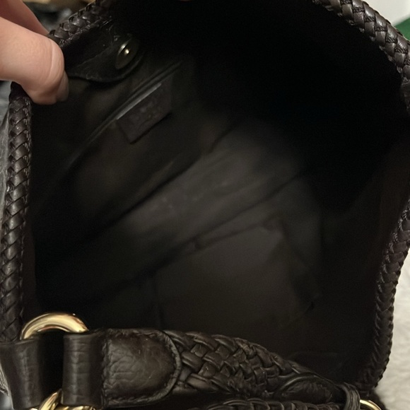 GUCCI Brown Monogram GG Web Marrakech Hobo Shoulder Bag Dollar Disco - Picture 11 of 15